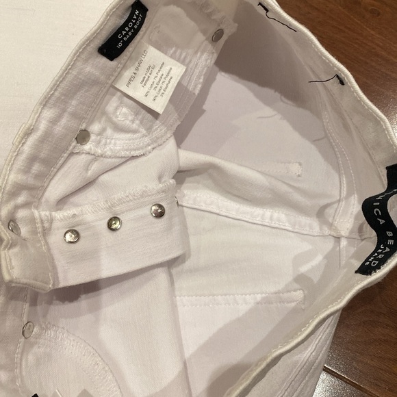 Veronica Beard / Carolyn white baby boot jeans with fray 28 - Picture 5 of 8